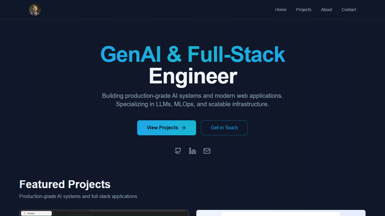 Portfolio Website screenshot