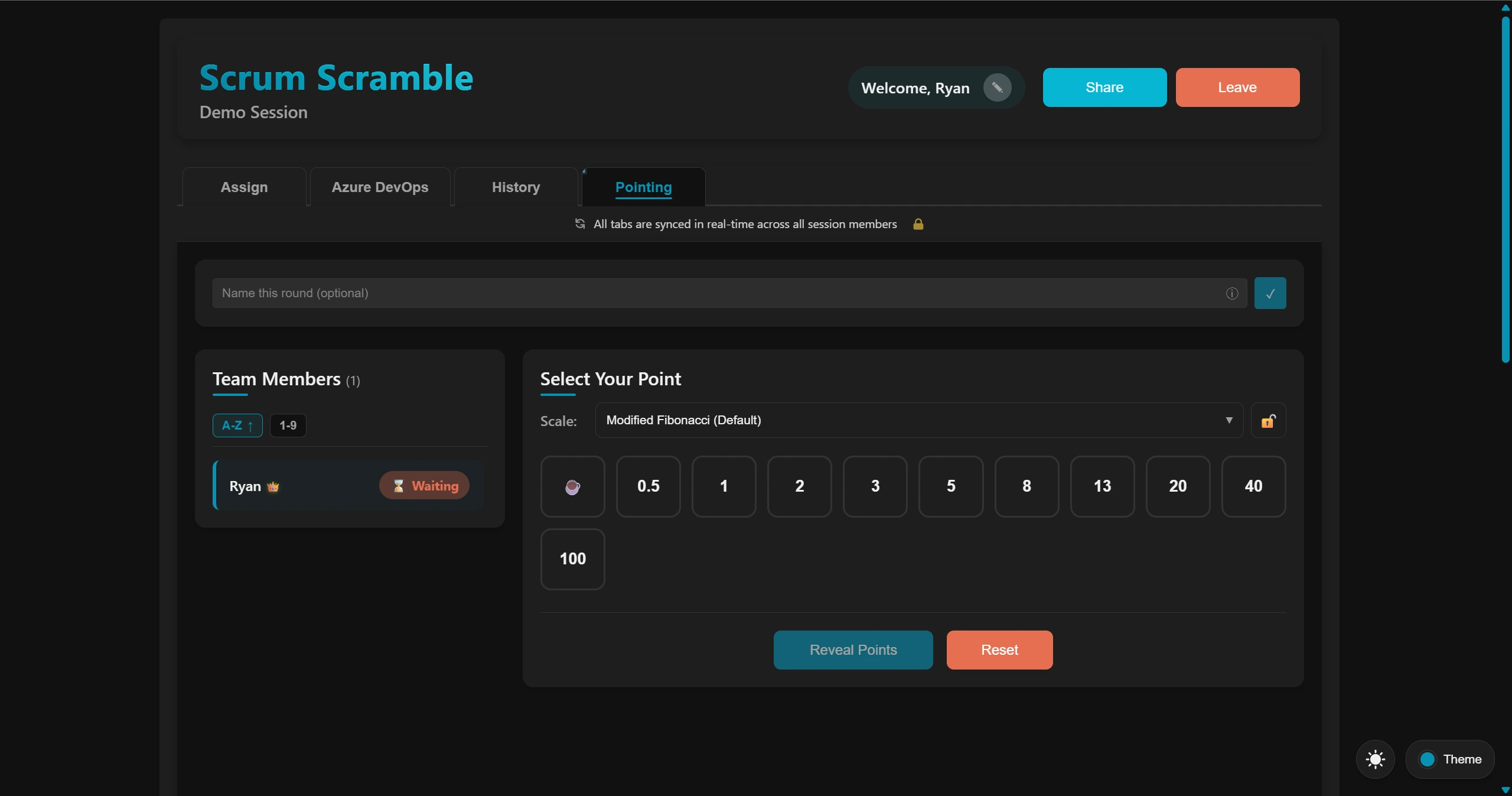 Scrum Scramble - Real-time collaborative story pointing platform for agile teams